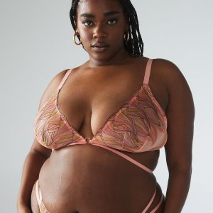 BENEATH THE SURFACE EMBROIDERED TRIANGLE BRALETTE