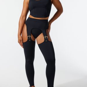 BODY FLAUNT BUCKLE GARTER LEGGING