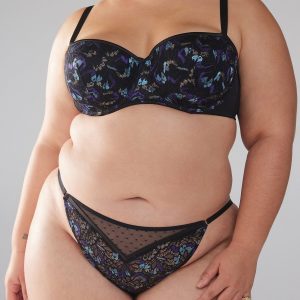 BUTTERFLY WINGS LACE & MESH STRING BIKINI PANTY