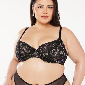 BUTTERFLY WINGS UNLINED LACE TULIP CUP BRA