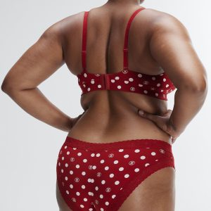 COTTON ESSENTIALS LACE-TRIM CHEEKY PANTY