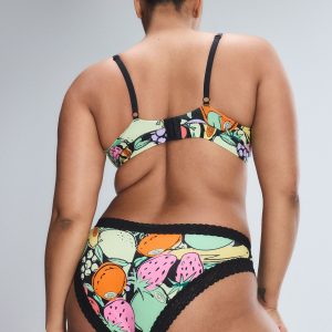 COTTON ESSENTIALS LACE-TRIM CHEEKY PANTY