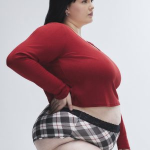 COTTON ESSENTIALS LACE-TRIM SHORTIE PANTY