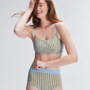 COTTON ESSENTIALS LACE-TRIM SHORTIE PANTY