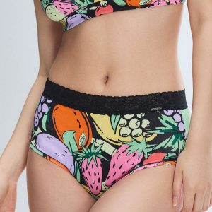 COTTON ESSENTIALS LACE-TRIM SHORTIE PANTY