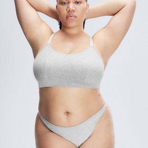 COTTON ESSENTIALS SCOOP-NECK BRALETTE