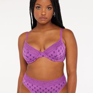 COTTON ESSENTIALS LACE-TRIM UNLINED BRA