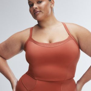 CURVE ALERT RIB SHELF-BRA TANK