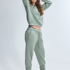 ESSENTIAL FLEECE SWEATSHIRT WITH LOGO EMBROIDERY