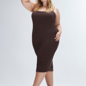 ESSENTIAL RIB MIDI DRESS
