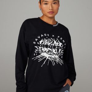 F-OFF LONG-SLEEVE GRAPHIC TEE