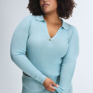 FEATHERWEIGHT KNIT LONG-SLEEVE POLO