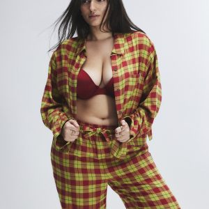 WOMEN'S FLANNEL FEELS SLEEP TOP AND BOTTOM 2-PIECE SET