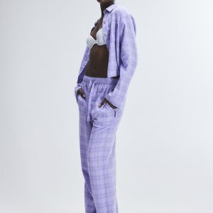 WOMEN'S FLANNEL FEELS SLEEP TOP AND BOTTOM 2-PIECE SET
