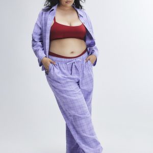 WOMEN'S FLANNEL FEELS SLEEP TOP AND BOTTOM 2-PIECE SET