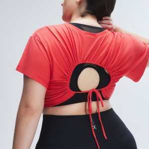 FLEX ON U CINCH-BACK CROP TEE