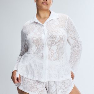 FLORAL BURNOUT SLEEP BUTTON-DOWN SHIRT