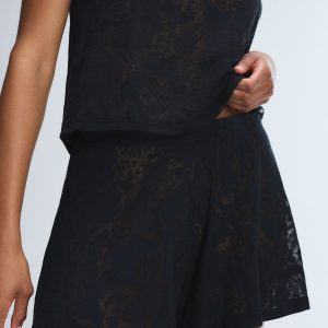 FLORAL BURNOUT SLEEP SHORT