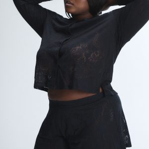 FLORAL BURNOUT SLEEP SHORT