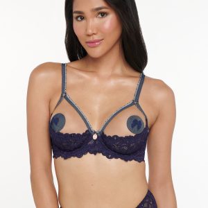 FRAMED IN DENIM QUARTER CUP BRA