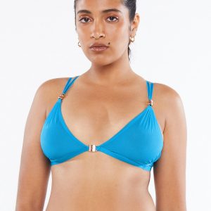 GATHERED MESH STRAPPY BRALETTE
