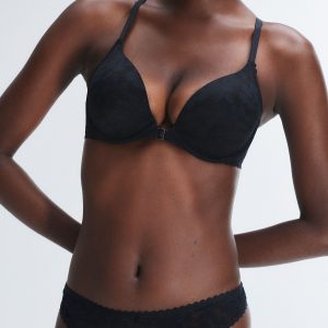 LAVISH LACE FRONT-CLOSURE PUSH-UP BRA