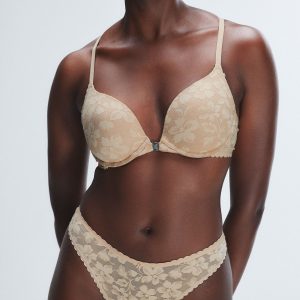 LAVISH LACE FRONT-CLOSURE PUSH-UP BRA