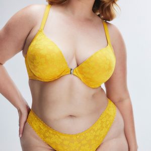 LAVISH LACE FRONT-CLOSURE PUSH-UP BRA
