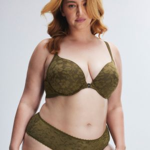 LAVISH LACE FRONT-CLOSURE PUSH-UP BRA