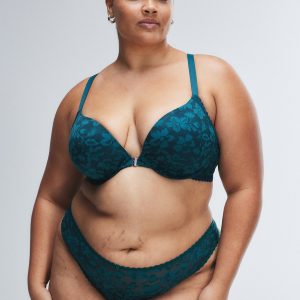 LAVISH LACE FRONT-CLOSURE PUSH-UP BRA
