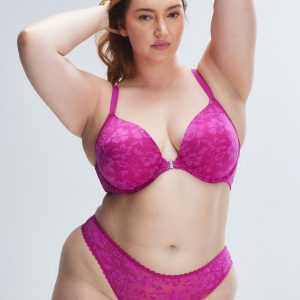 LAVISH LACE FRONT-CLOSURE PUSH-UP BRA