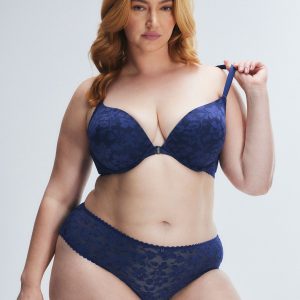 LAVISH LACE FRONT-CLOSURE PUSH-UP BRA