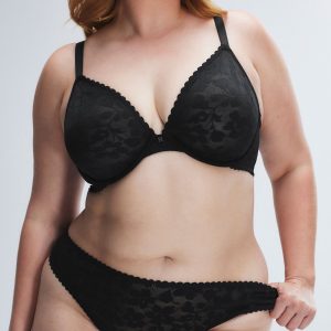 LAVISH LACE UNLINED PLUNGE BRA