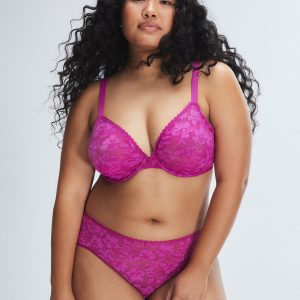 LAVISH LACE UNLINED PLUNGE BRA