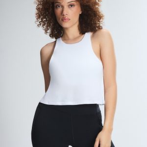 LIT LUSTER CROP SHELF BRA TANK