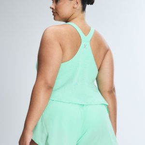 LIT LUSTER CROP SHELF BRA TANK