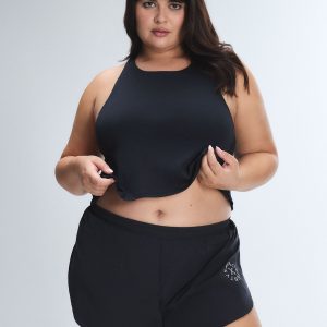 LIT LUSTER CROP SHELF BRA TANK
