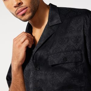LUV LANGUAGE SATIN JACQUARD SLEEP TOP