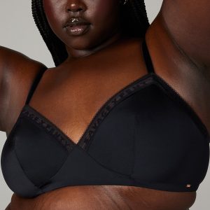 NEW MICROFIBER LOGO-TRIM UNLINED BRALETTE