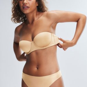 NEW MICROFIBER STRAPLESS BRA