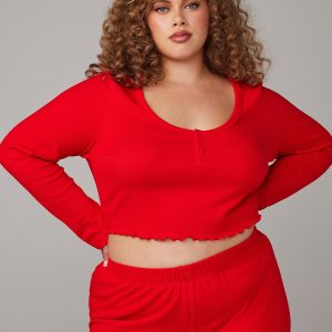 MIDNIGHT CRUISE LONG-SLEEVE CROP TOP