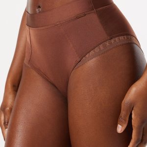 NEW MICROFIBER LOGO-TRIM HIGH-WAIST CHEEKY PANTY