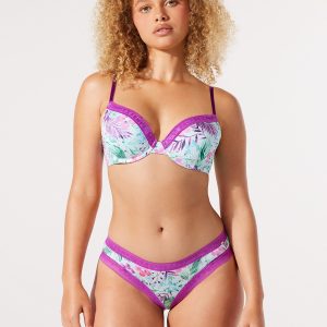 NEW MICROFIBER LOGO-TRIM T-SHIRT BRA