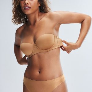 NEW MICROFIBER STRAPLESS BRA