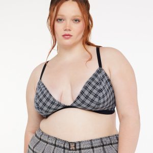 REMIXED PLAID BRALETTE