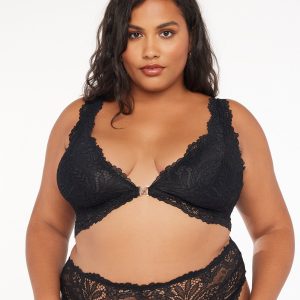 ROMANTIC CORDED LACE FRONT-CLOSURE BRALETTE