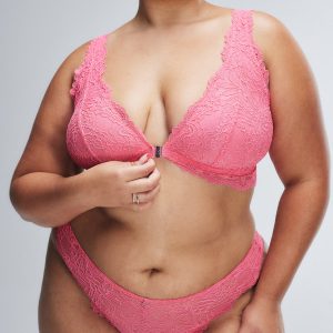 ROMANTIC CORDED LACE FRONT-CLOSURE BRALETTE