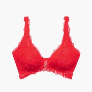 ROMANTIC CORDED LACE FRONT-CLOSURE BRALETTE