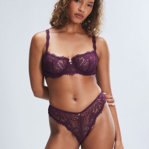 ROMANTIC CORDED LACE THONG PANTY