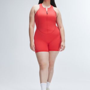 RUNNING HOT ZIP-UP ROMPER